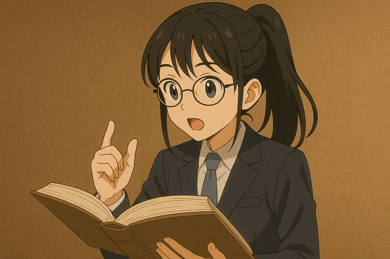 本を読み解く少女