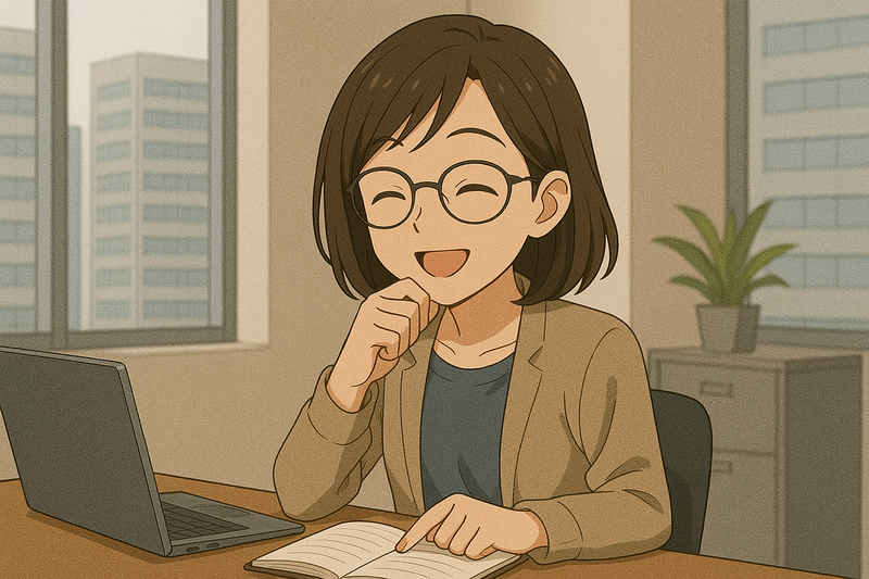 計画を立ててワクワクする女性