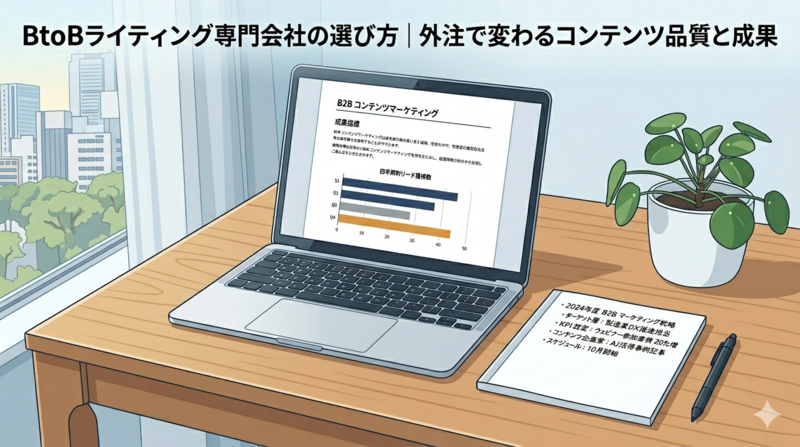 BtoBライティング専門会社の選び方｜外注で変わるコンテンツ品質と成果